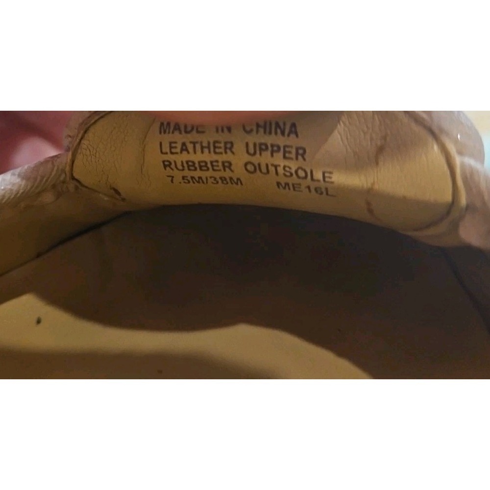 Michael Kors Sz 7.5 Blush Leather Fulton Moccasin Ballet Flats Gold MK Logo #437 - Picture 8 of 8